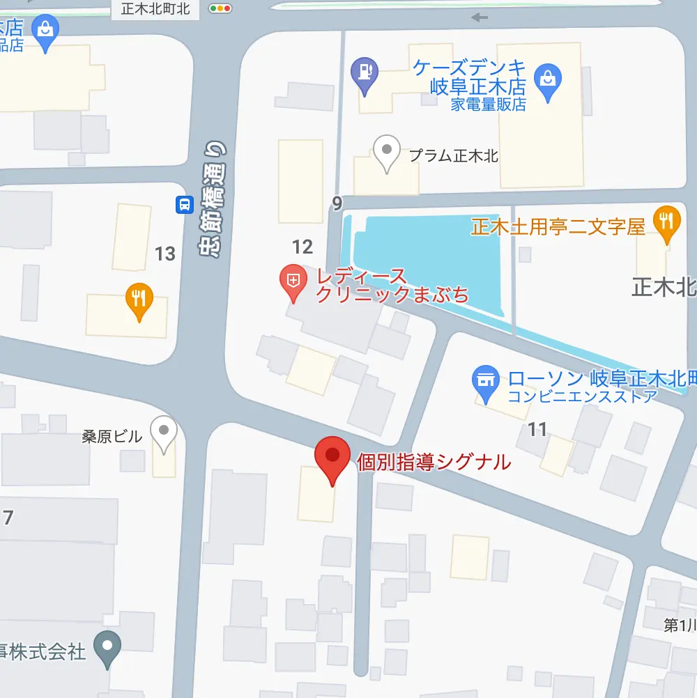 個別指導シグナルの位置を示す静的地図